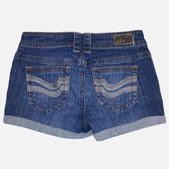 Industrial Cotton Rolled Up Hem Jean Shorts Size 1 - Picture 5 of 10